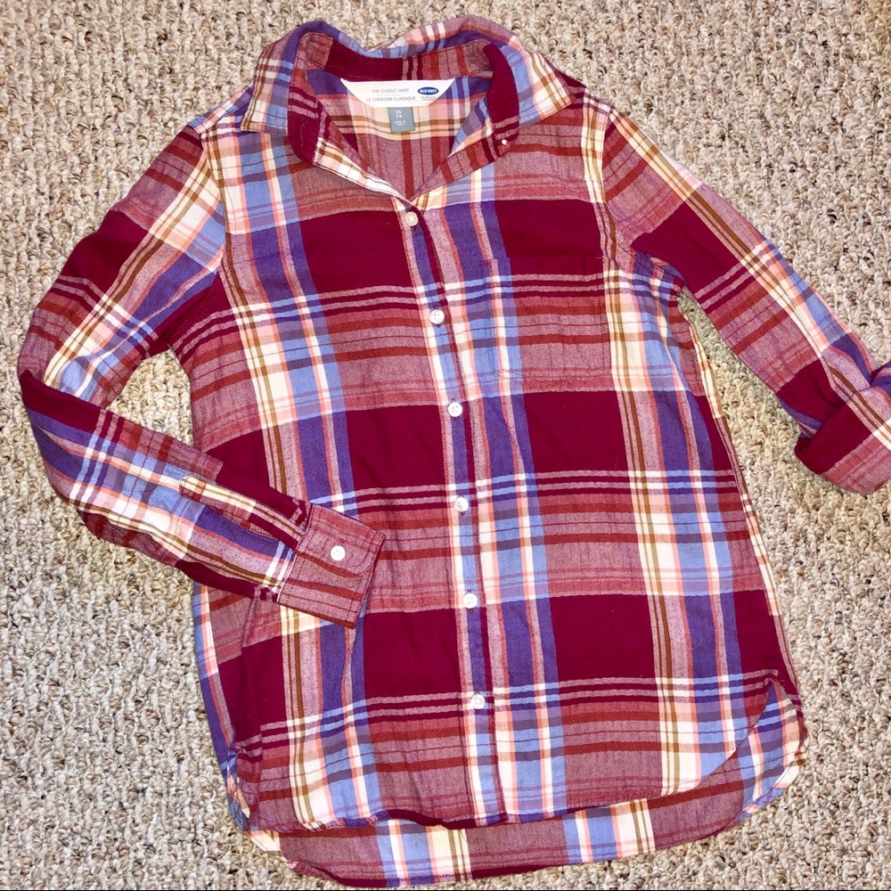 Old Navy Plaid Button-Up Shirt